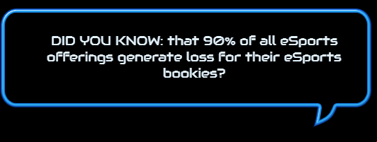 eSportsbookies losing most of the betting offers
